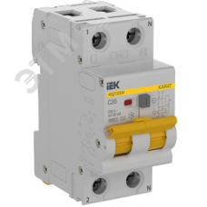 Автоматический выключатель дифференциального тока АВДТ32EM 1P+N C20 30мА тип A IEK KARAT