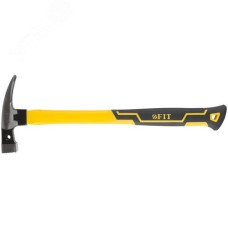 Молоток-гвоздодер, фиберглассовая усиленная удлиненная ручка, дополн. гвоздодер, 27 мм, 370 гр.