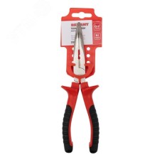 Тонкогубцы изогнутые 200 мм никелированные, двухкомпонентные рукоятки