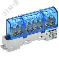 TEKFOR Шина N ноль изолированная на универсальном держателе 8х12-8-С IEK