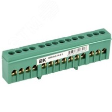 Шина PE земля корпусный изолятор на DIN-рейку ШНИ-6х9-14-К-З