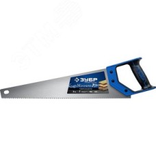 Ножовка универсальная (пила) ''МОЛНИЯ-7'' 450 мм, 7 TPI, закалка, рез вдоль и поперек волокон, для средних заготовок, фанеры, ДСП, МДФ