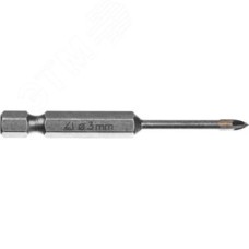 Сверло по кафелю и стеклу 3 мм 4х кромка