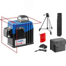 Нивелир лазерный 2х360град., 20м/70м, точн. +/-0,3 мм/м, штатив КРЕСТ 2D №2