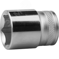 Торцовая головка ''INDUSTRIE QUALITAT'', Cr-V, FLANK, хромосатинированная, 1/2'', 27 мм
