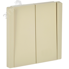 FORTE&PIANO Выключатель 2-клавишный проходной 10А FP407 ваниль IEK