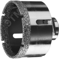 Коронка алмазная высокоскоростная для УШМ (М14) d 73мм по керамограниту и железобетону, Вакуумное Спекание, Профессионал