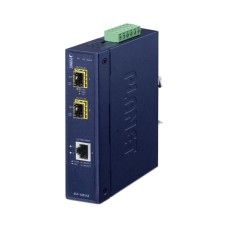медиа конвертер/ PLANET IP30 Industrial 10/100/1000T to 2-Port 100/1000X SFP Gigabit Media Converter (-40 to 75 degree C)