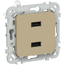 FLITE Розетка USB A+A 3,1А РЮ-2-ФлХ хаки IEK