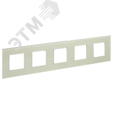 SKANDY Рамка 5-местная SK-F25B стекло беж. IEK