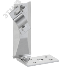 Держатель проводника круглого 6-10 мм винтовой угловой скрытый h 70 мм нержавеющая сталь