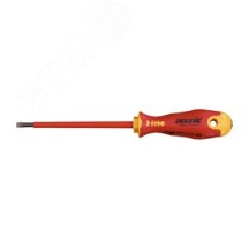 Отвертка диэлектрическая Ergonic плоская шлицевая 6,5X1,2X150