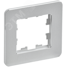 BRITE Рамка 1 пост РУ-1-1-Бр металл алюминий RE IEK