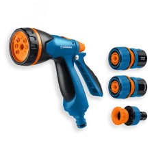 Набор поливочный, PROLine, B-834, пистолет поливочный B-8, коннектор 3/4, конектор 3/4 с автостопом, адаптер с внутренней резьбой 1/2х3/4