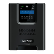 ИБП CyberPower PR1500ELCD, Line-Interactive, 1500VA/1350W, 8 IEC-320 С13 розеток, USB&Serial, SNMPslot, LCD дисплей, Black, 0.5х0.3х0.35м., 28.3кг./ UPS Line-Interactive CyberPower PR1500ELCD 1500VA/1350W USB/RS-232/EPO/SNMPslot (8 IEC С13)