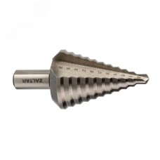 Сверло ступенчатое, HSS, 9-36 мм, прямая канавка, трехплоскостной хвостовик