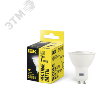 Лампа светодиодная PAR16 софит 7Вт 230В 3000К GU10