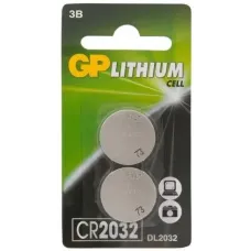 Литиевая дисковая батарейка GP Lithium CR2032 - 2 шт. в блистере