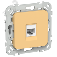 FLITE Розетка компьютерная RJ45 категория 5Е UTP РК5е-1-0-ФлЗ золотарник IEK