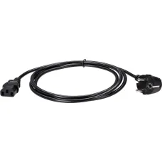 Кабель/ Кабель компьютер - розетка 220V EU (угловой)<VDE> 3GX0,5mm2, 1,8m, медь, Telecom <TY021-CU0.5-1.8M>