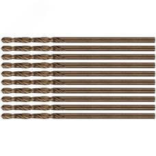Сверла по металлу HSS с добавкой кобальта 5% Профи 1.5 мм (10 шт)