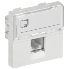 PRIMER РКИ-20-00-П-6 Розетка компьютерная RJ45 UTP кат.6 (2 модуля) белая IEK