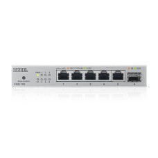 Коммутатор/ Мультигигабитный PoE++ коммутатор Zyxel XMG-105HP, 5xRJ-45: 1/2.5G (4 из них PoE++), 1xSFP+, настольный, бесшумный, бюджет PoE 70 Вт