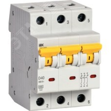 Выключатель автоматический ВА47-60МА без теплового расцепителя 3P 40А 6кА D