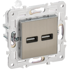 SKANDY Розетка USB A+A 3,1А SK-R15N никель IEK