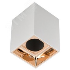 Светильник декоративный 4112 накладной потолочный под лампу GU10 белый/золото пластик