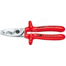 Кабелерез с двойными режущими кромками резка - кабель 20мм (70мм AWG 2/0) L=200мм хромированный обливные рукоятки