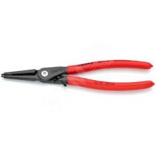 Щипцы прецизионные для внутренних стопорных колец с ограничителем раскрытия прямые губки посадочный размер 40-100мм диаметр наконечников 23мм L=225мм Cr-V черные обливные рукоятки