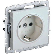 BRITE Розетка с заземлением без защитных шторок 16А РС11-1-0-БрЖ жемчуг