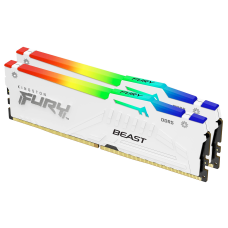 Память оперативная/ Kingston 32GB 5200MT/s DDR5 CL40 DIMM (Kit of 2) FURY Beast White RGB XMP