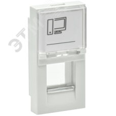 PRIMER Панель лицевая Keystone (1 модуль) белая IEK