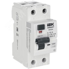 Выключатель дифференциального тока R10N 2P 32А 30мА тип B