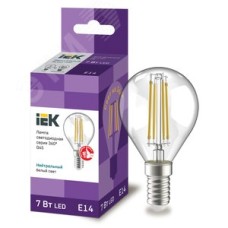 Лампа светодиодная G45 шар прозрачная 7Вт 230В 4000К E14 серия 360 град