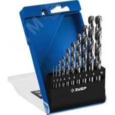 Набор сверл по металлу сталь Р6М5 класс А, ПРОФ-А 10шт(1-10мм)