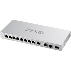 Коммутатор/ Switch Zyxel XGS1010-12, 8xGE, 2x1/2.5GE, 2xSFP+, desktop, silent