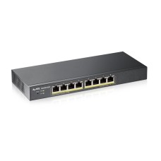 Коммутатор/ Zyxel GS1900-8HP Smart L2 PoE+ Switch , 8xGE PoE+, Desktop, Silent, Budget PoE 70W