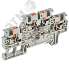 ARMAFIX Клемма пружинная Push-in CP-ML 2 ур. 4мм2 серая IEK