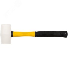 Киянка резиновая белая, фиберглассовая ручка 45 мм (230 гр)