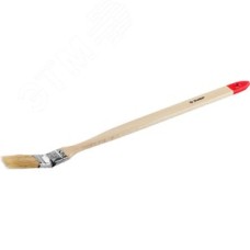 Кисть радиаторная угловая ''УНИВЕРСАЛ-МАСТЕР'', светлая натуральная щетина, деревянная ручка, 25мм