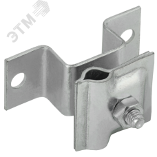 Держатель-зажим соединительный проводника круглого 6-10 мм опорный L 30-40 мм оцинкованная сталь