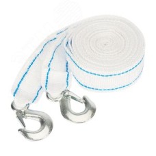 Трос буксировочный 10 т, 5 м, с двумя крюками, в чехле