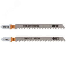 Полотна по дереву, HCS, шлифованные под свободным углом зубья, 100/74/4 мм (T101D), 2 шт.