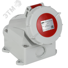 Розетка стационарная ССИ-1142 16А-6ч 380В 3P+PE IP67 IEK