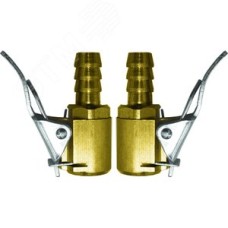 Адаптеры на шланг, ниппельный наконечник 6 мм, 2 шт.