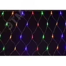 Гирлянда Сеть 1,5х1,5 м 160 светодиодов RGB IP20 прозрачный шнур 3 м 230 В контроллер 8 сцен LIGHTING