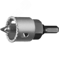 Коронка-чашка ''Профессионал'' c карбид-вольфрамовым нанесением, 32 мм, высота 25 мм, в сборе с державкой и сверлом